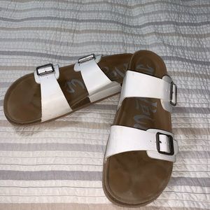 White sandals